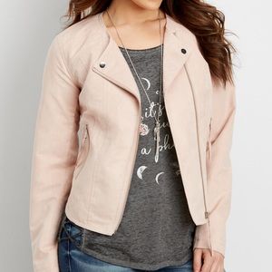 Maurices Faux Suede Light Pink Jacket
